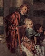 Jean antoine Watteau Les Charmes de la vie painting